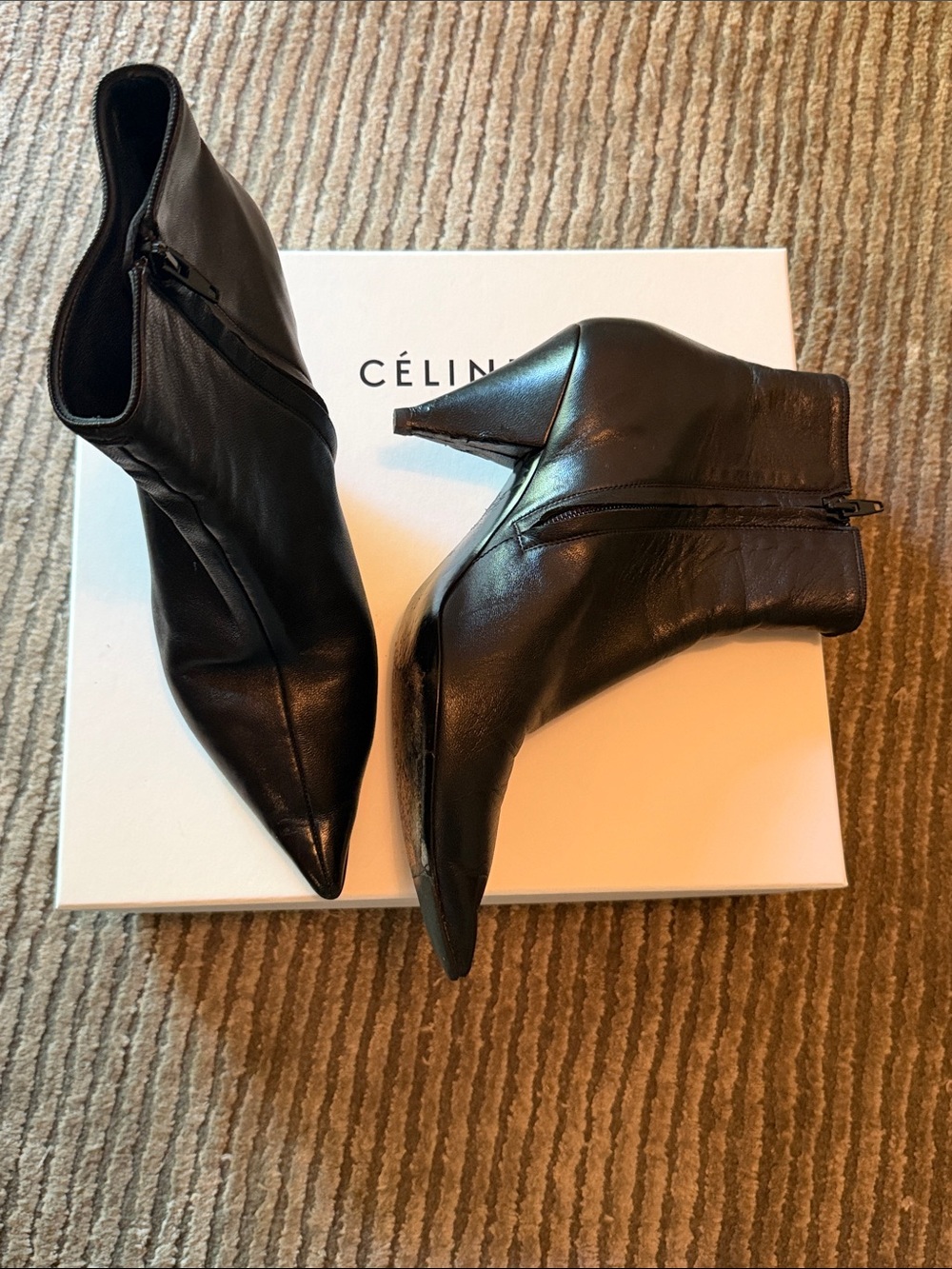 Archival Phoebe Philo for Celine Soft Lambskin Ankle Boots